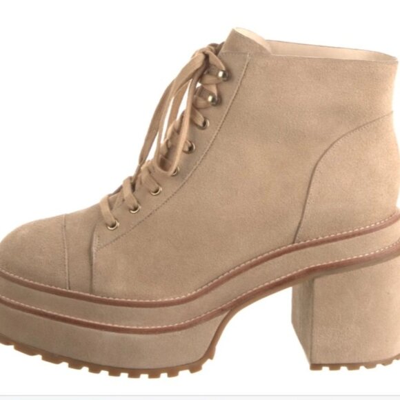 NWOT Cult Gaia Suede Combat Boots, Sz - 40 - Picture 2 of 7